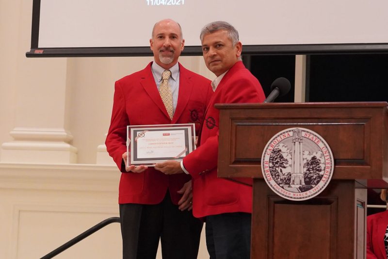 Chris Roy was inducted into the NC State University’s Mechanical and Aerospace Engineering Department's Alumni Hall of Fame