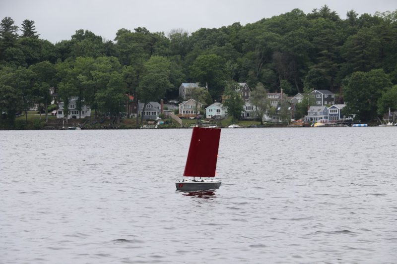 Theseus sailing on  Lake Attitash in Amesbury, Massachusetts.