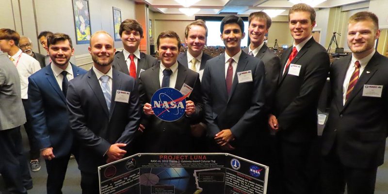Aerospace engineering team earns second place honors with lunar transportation vehicle design