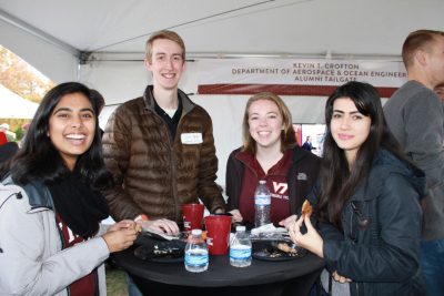 Group of VT alumni at Homecoming tailgate