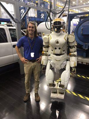 McCarthy at Johnson Space Center, with the Robonaut