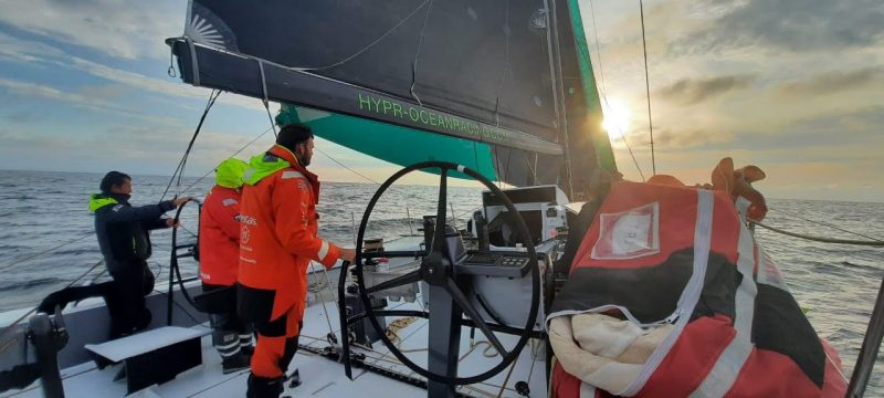 Virginia Tech master’s student Hugh Dougherty had the unique opportunity to race among elite and seasoned sailing crews, aboard Hypr Volvo Open 70 in the 49th edition of the Rolex Fastnet Race.