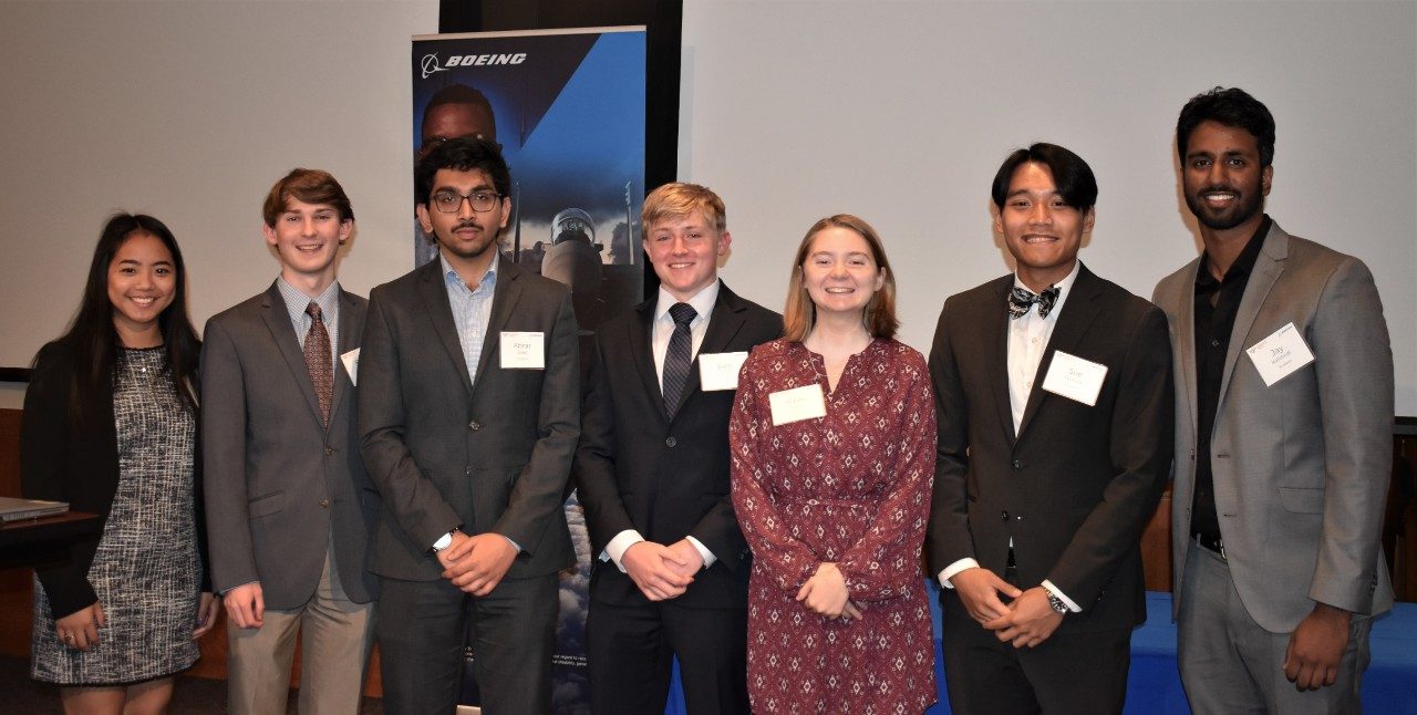 Virginia Tech students in the Boeing Accelerated Leadership Program attend an awards ceremony.